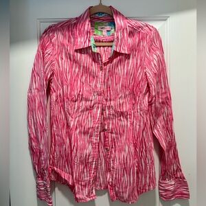 Lilly Pulitzer size 6 linen button down top